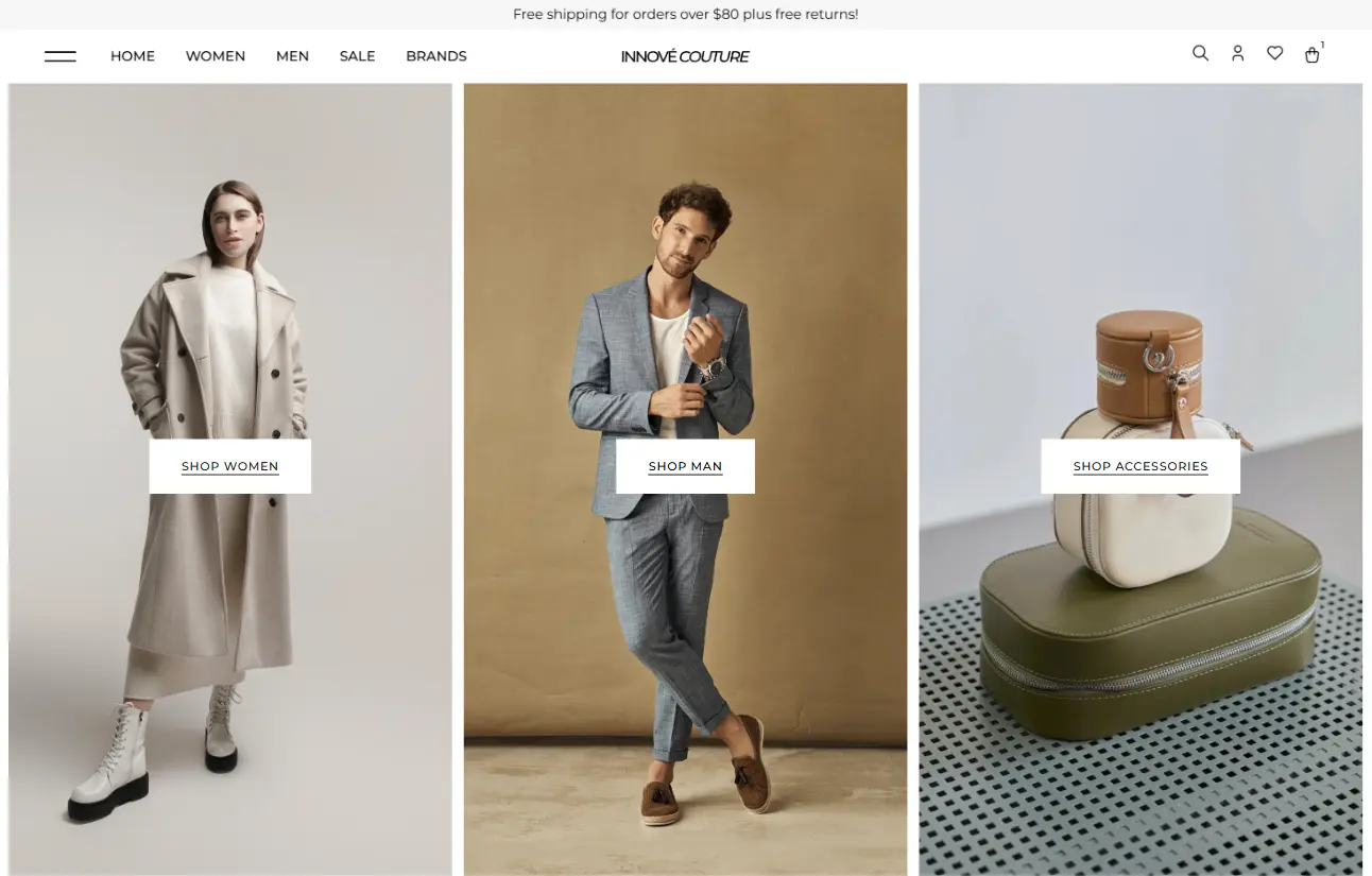 Innové Couture online collection concept