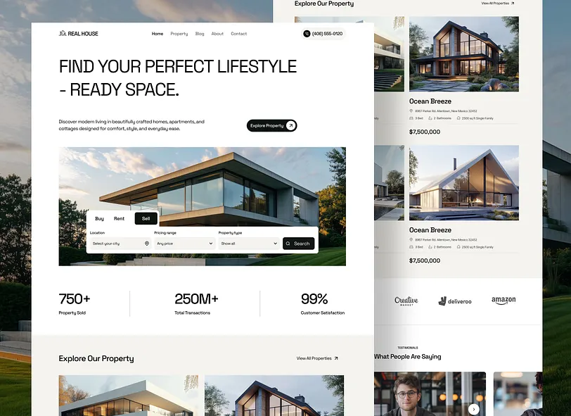 Property website design example